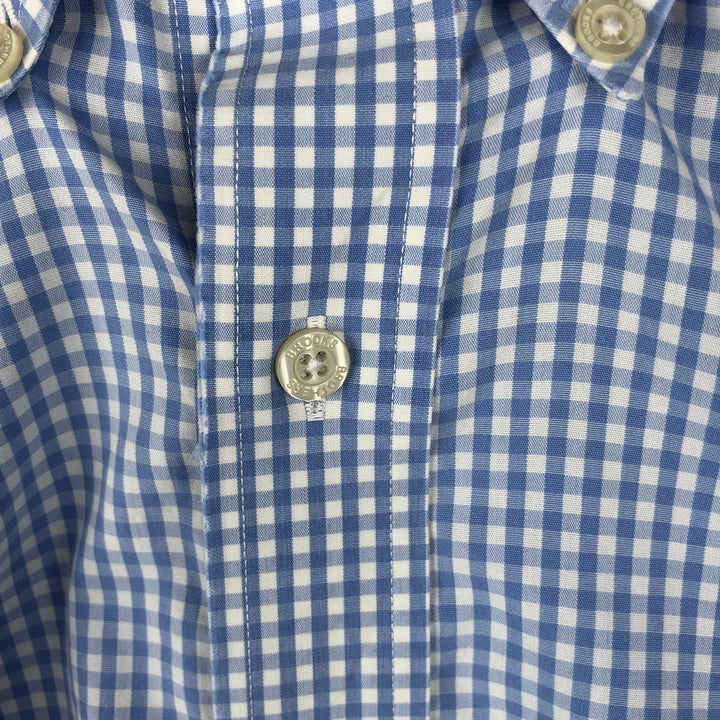 Brooks Brothers Est. 1818 Gingham Check Long Sleeve Button-Down Check Shirt, Men's Size Medium cotton white type Vintage Second Hand