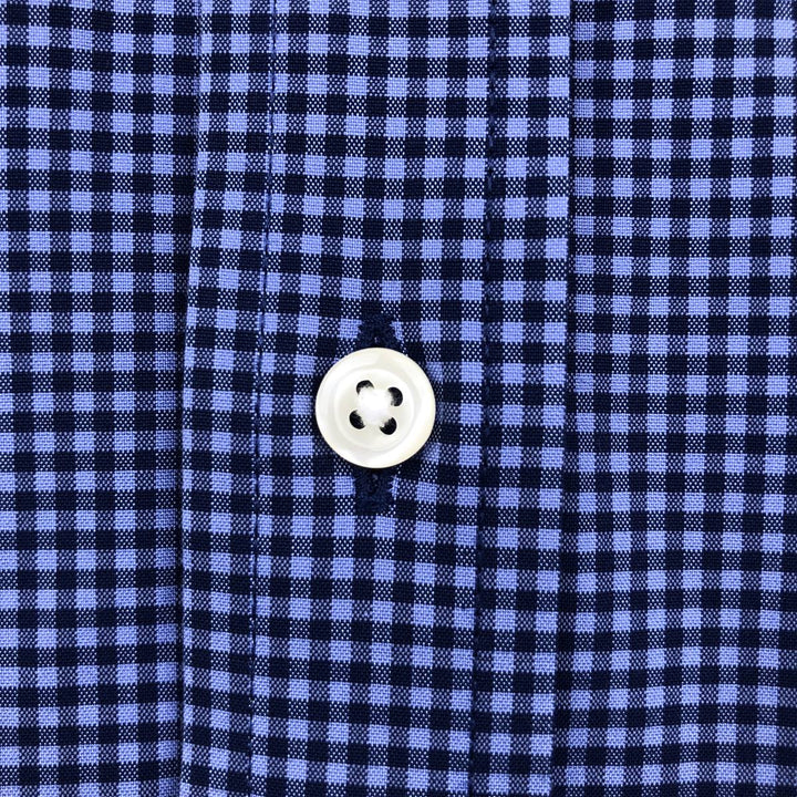 Brooks Brothers Est. 1818 Regent Fit Gingham Check Long Sleeve Cotton Check Shirt, Men's Size XL Supima Cotton blue type Vintage Second Hand