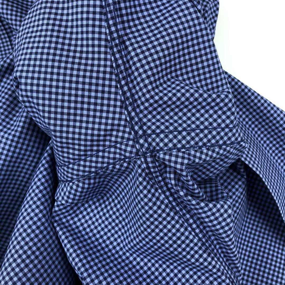Brooks Brothers Est. 1818 Regent Fit Gingham Check Long Sleeve Cotton Check Shirt, Men's Size XL Supima Cotton blue type Vintage Second Hand