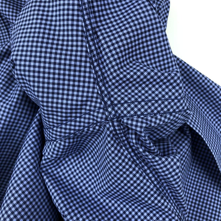 Brooks Brothers Est. 1818 Regent Fit Gingham Check Long Sleeve Cotton Check Shirt, Men's Size XL Supima Cotton blue type Vintage Second Hand