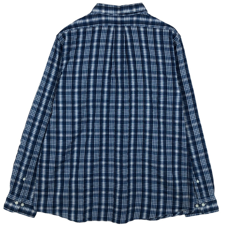 Brooks Brothers 1818 Regent Fit Long Sleeve Cotton Check Shirt, Men's Size L cotton blue type Vintage Second Hand