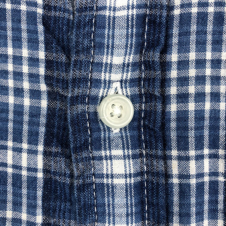 Brooks Brothers 1818 Regent Fit Long Sleeve Cotton Check Shirt, Men's Size L cotton blue type Vintage Second Hand
