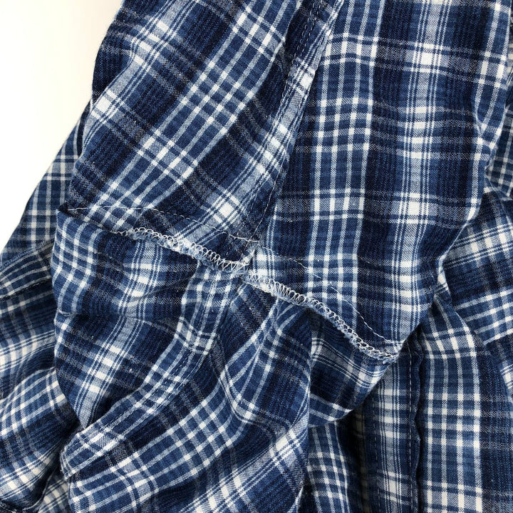 Brooks Brothers 1818 Regent Fit Long Sleeve Cotton Check Shirt, Men's Size L cotton blue type Vintage Second Hand