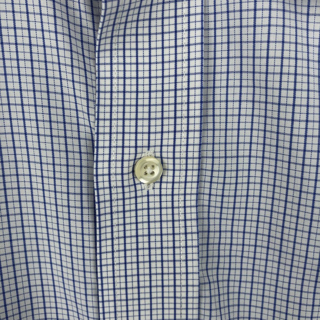 Brooks Brothers Est. 1818 Classic Long Sleeve Cotton Check Shirt, Men's Size L Supima Cotton white type Vintage Second Hand