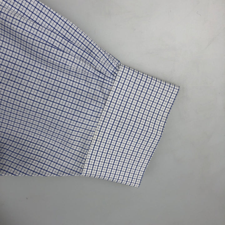 Brooks Brothers Est. 1818 Classic Long Sleeve Cotton Check Shirt, Men's Size L Supima Cotton white type Vintage Second Hand
