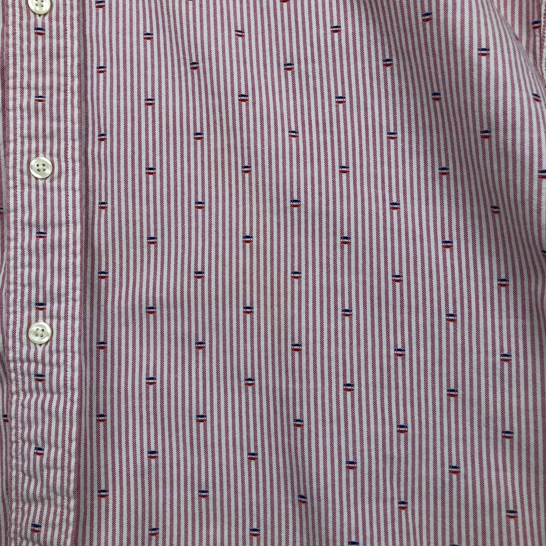 Brooks Brothers 1818 REGENT All-Over Print Long Sleeve Button-Down Striped Shirt, Men's Size L cotton pink type Vintage Second Hand