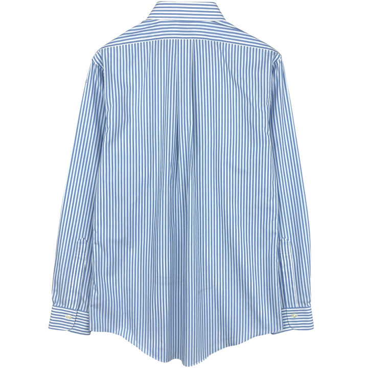 Brooks Brothers Est.1818 Long Sleeve Cotton Striped Shirt, Men's M Size cotton white type Vintage Second Hand