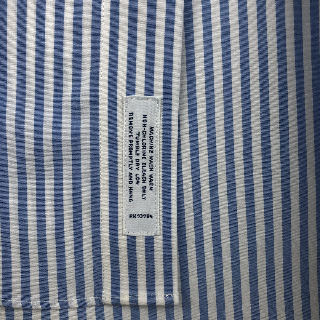 Brooks Brothers Est.1818 Long Sleeve Cotton Striped Shirt, Men's M Size cotton white type Vintage Second Hand