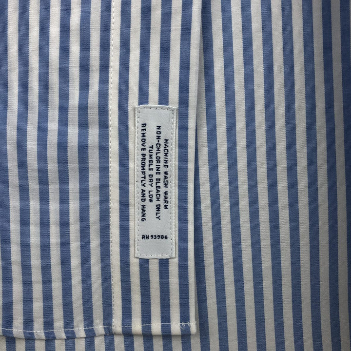 Brooks Brothers Est.1818 Long Sleeve Cotton Striped Shirt, Men's M Size cotton white type Vintage Second Hand