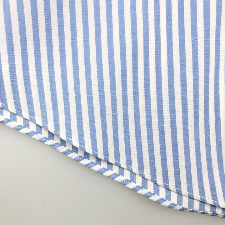 Brooks Brothers Est.1818 Long Sleeve Cotton Striped Shirt, Men's M Size cotton white type Vintage Second Hand