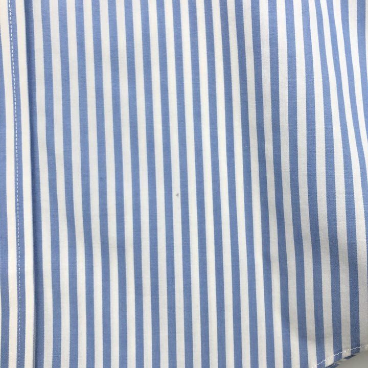 Brooks Brothers Est.1818 Long Sleeve Cotton Striped Shirt, Men's M Size cotton white type Vintage Second Hand