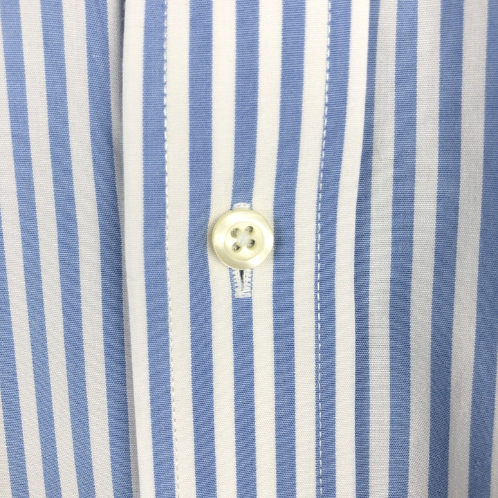 Brooks Brothers Est.1818 Long Sleeve Cotton Striped Shirt, Men's M Size cotton white type Vintage Second Hand
