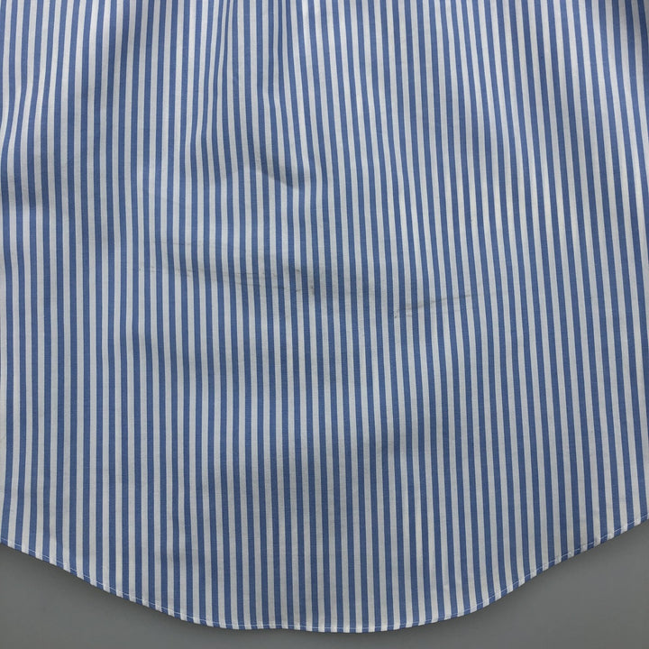Brooks Brothers Est.1818 Long Sleeve Cotton Striped Shirt, Men's M Size cotton white type Vintage Second Hand