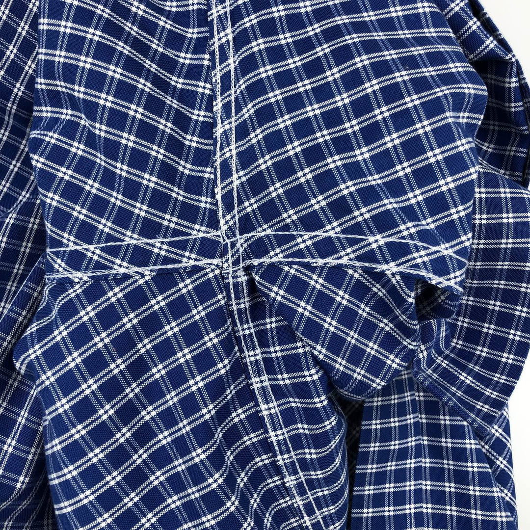 Brooks Brothers Est.1818 Long Sleeve Button-Down Check Shirt, Men's XL Supima Cotton blue type Vintage Second Hand