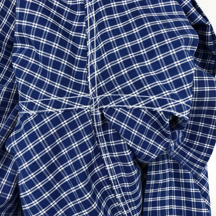 Brooks Brothers Est.1818 Long Sleeve Button-Down Check Shirt, Men's XL Supima Cotton blue type Vintage Second Hand