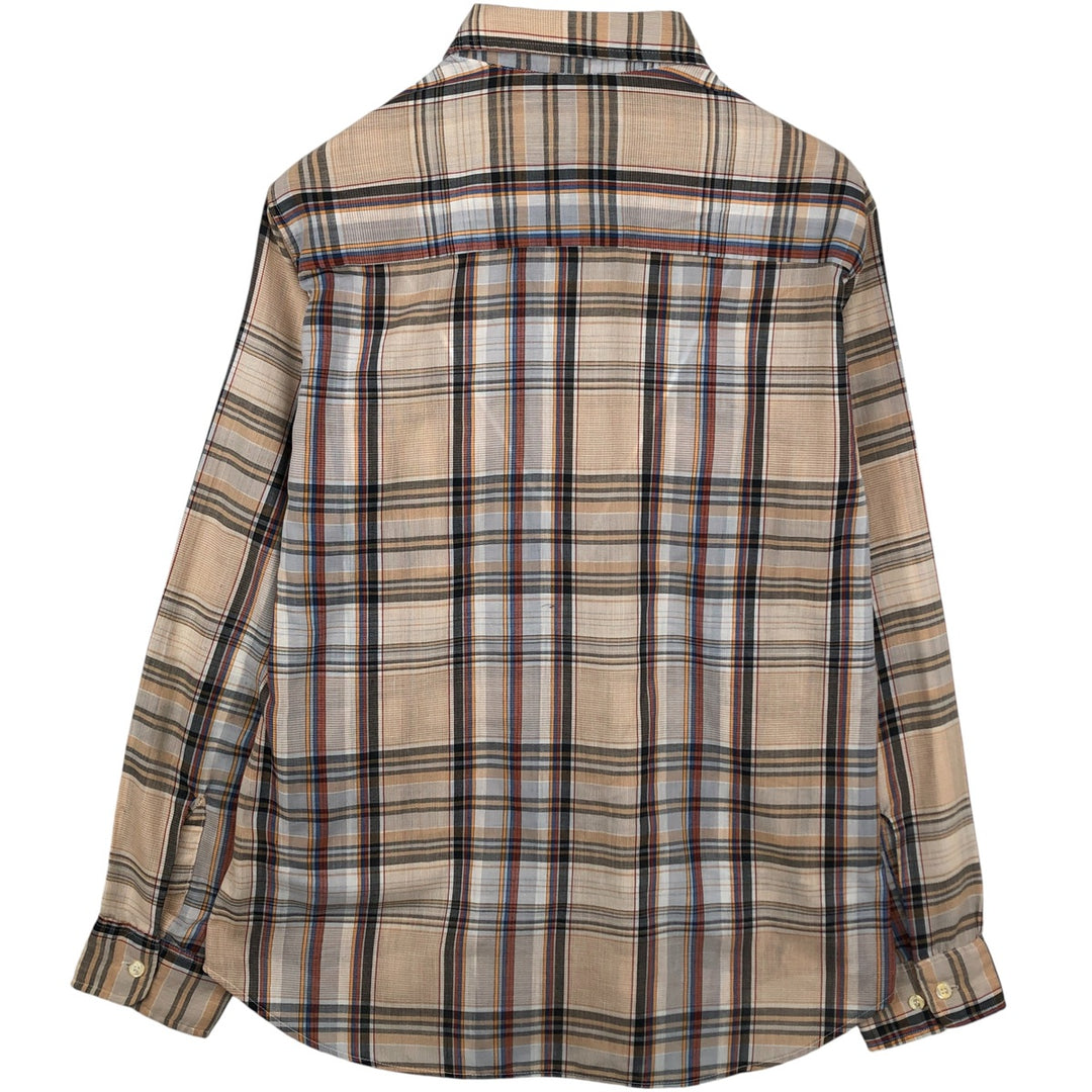 Vintage 1970'S Levi's Movin' On Check Pattern Long Sleeve Shirt, Men's Size XL unclear Beige type Vintage Second Hand