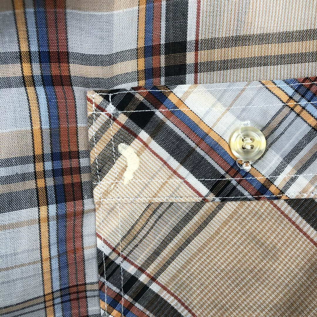 Vintage 1970'S Levi's Movin' On Check Pattern Long Sleeve Shirt, Men's Size XL unclear Beige type Vintage Second Hand