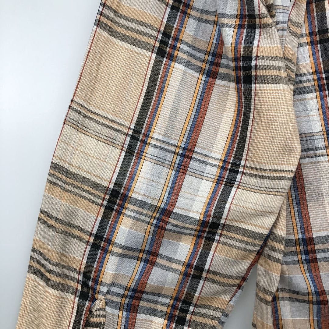 Vintage 1970'S Levi's Movin' On Check Pattern Long Sleeve Shirt, Men's Size XL unclear Beige type Vintage Second Hand