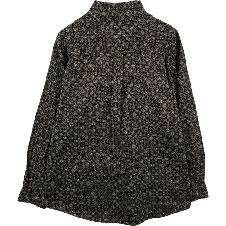 2000'S WOOLRICH all-over print long-sleeved button-down shirt, men's size XL cotton navy blue type Vintage Second Hand