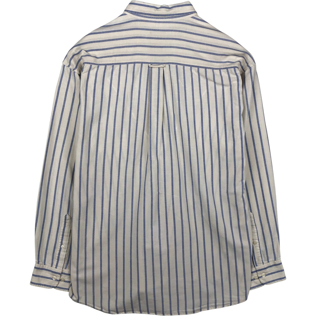 90'S Vintage GAP Long Sleeve Button-Down Striped Shirt, Made in Canada, Men's Size XL cotton white type Vintage Second Hand