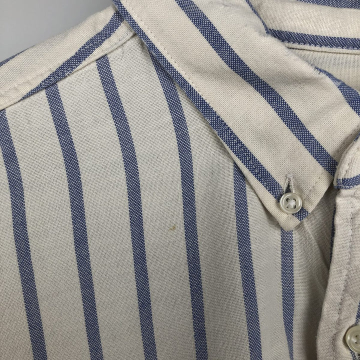90'S Vintage GAP Long Sleeve Button-Down Striped Shirt, Made in Canada, Men's Size XL cotton white type Vintage Second Hand