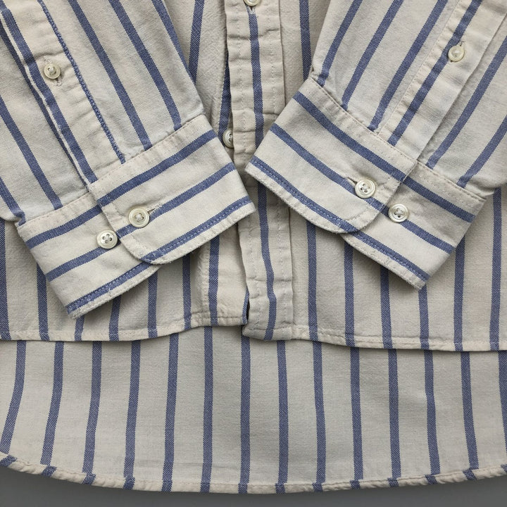 90'S Vintage GAP Long Sleeve Button-Down Striped Shirt, Made in Canada, Men's Size XL cotton white type Vintage Second Hand