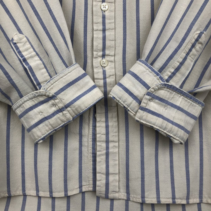 90'S Vintage GAP Long Sleeve Button-Down Striped Shirt, Made in Canada, Men's Size XL cotton white type Vintage Second Hand