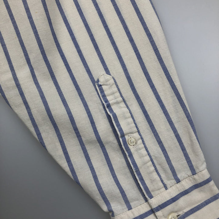 90'S Vintage GAP Long Sleeve Button-Down Striped Shirt, Made in Canada, Men's Size XL cotton white type Vintage Second Hand