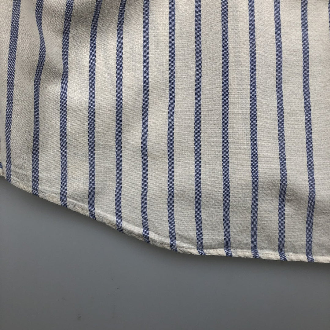 90'S Vintage GAP Long Sleeve Button-Down Striped Shirt, Made in Canada, Men's Size XL cotton white type Vintage Second Hand