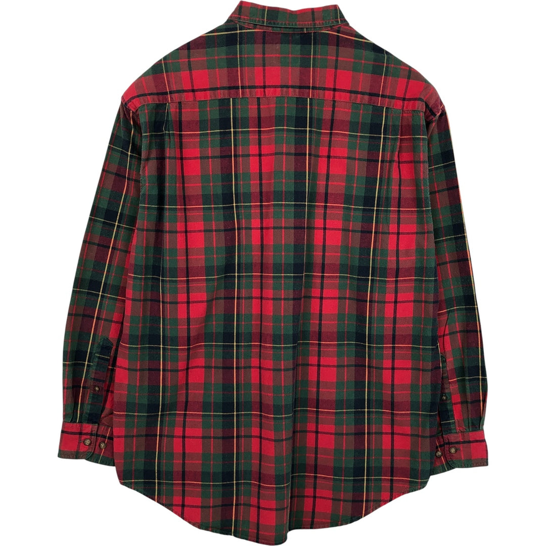 90'S GAP Vintage Long Sleeve Cotton Check Shirt, Men's Size L cotton red type Vintage Second Hand