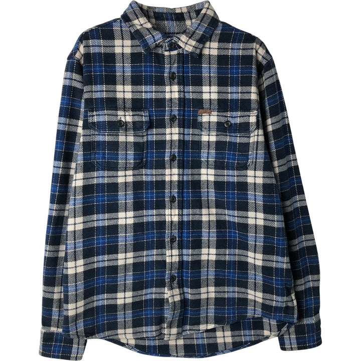 Orvis long-sleeved flannel check shirt, men's size S cotton blue type Vintage Second Hand