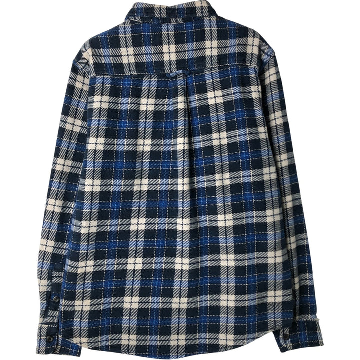 Orvis long-sleeved flannel check shirt, men's size S cotton blue type Vintage Second Hand