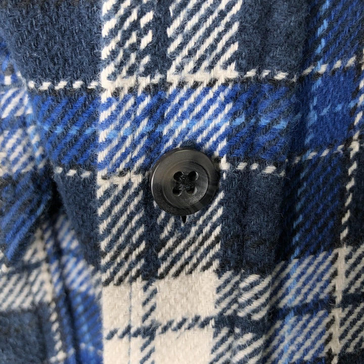 Orvis long-sleeved flannel check shirt, men's size S cotton blue type Vintage Second Hand