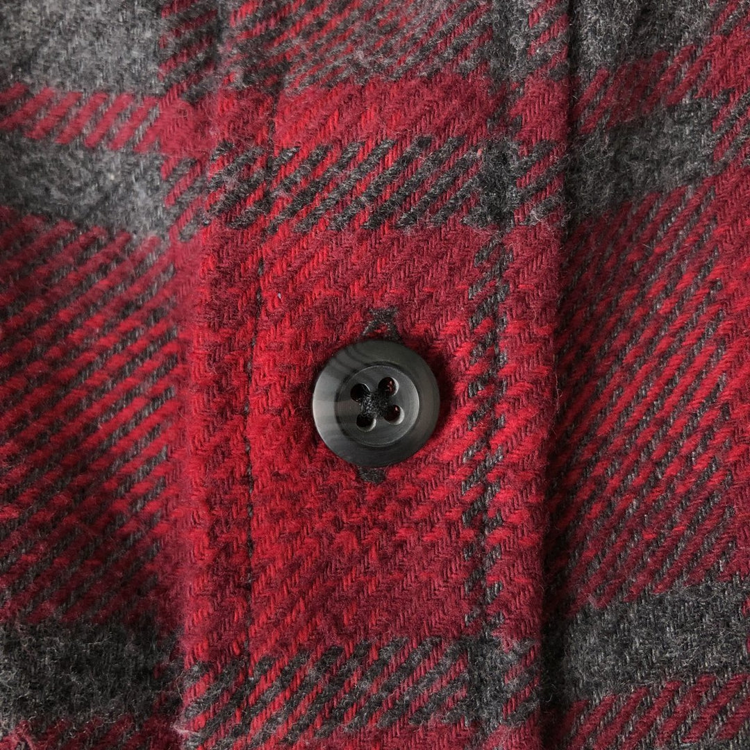 ORVIS Long Sleeve Flannel Check Shirt, Men's XL Size cotton red type Vintage Second Hand