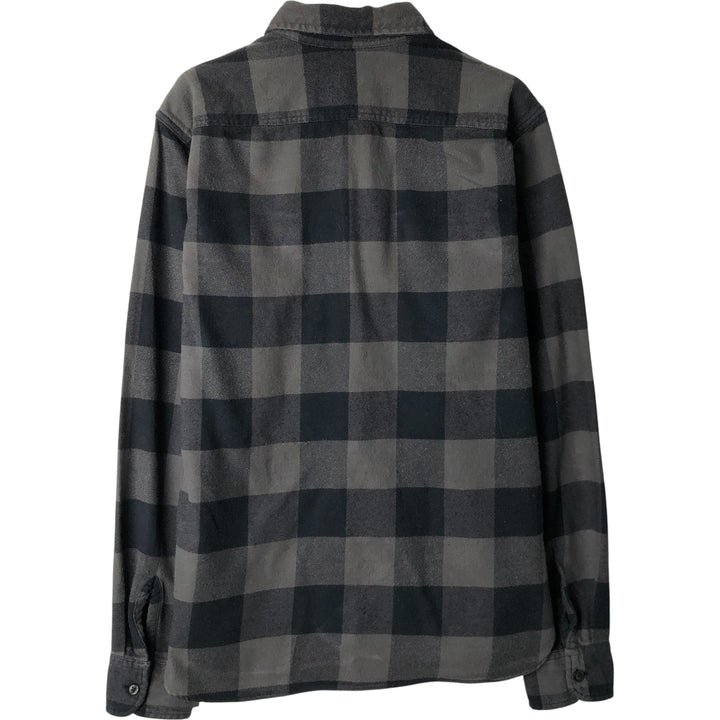 Levi's Buffalo Check Long Sleeve Light Flannel Check Shirt, Men's Size Medium unclear gray type Vintage Second Hand