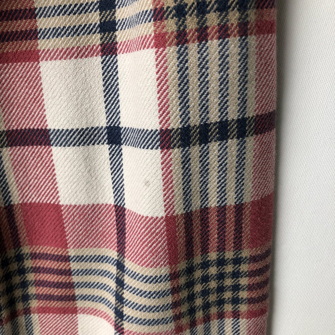 Eddie Bauer Classic Fit Long Sleeve Light Flannel Check Shirt, Men's Size Medium cotton white type Vintage Second Hand