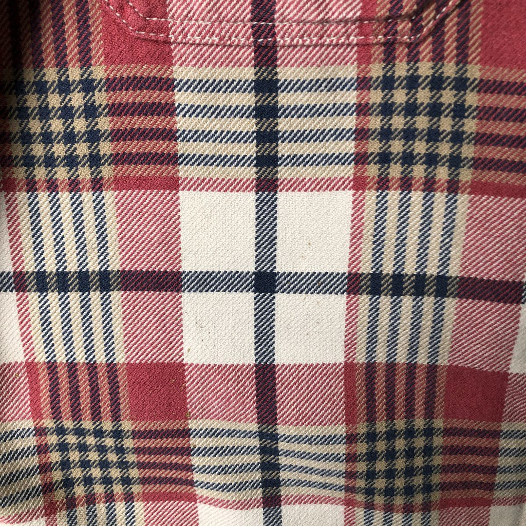 Eddie Bauer Classic Fit Long Sleeve Light Flannel Check Shirt, Men's Size Medium cotton white type Vintage Second Hand