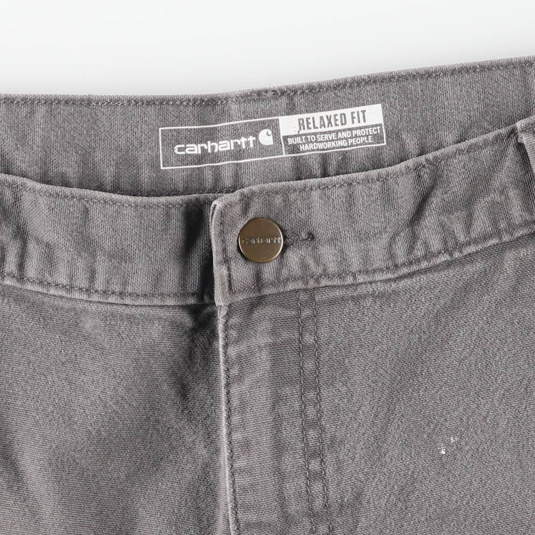 Carhartt Relaxed Fit Painted Duck Painter Pants, Men's, Size 37 cotton gray type Vintage Second Hand