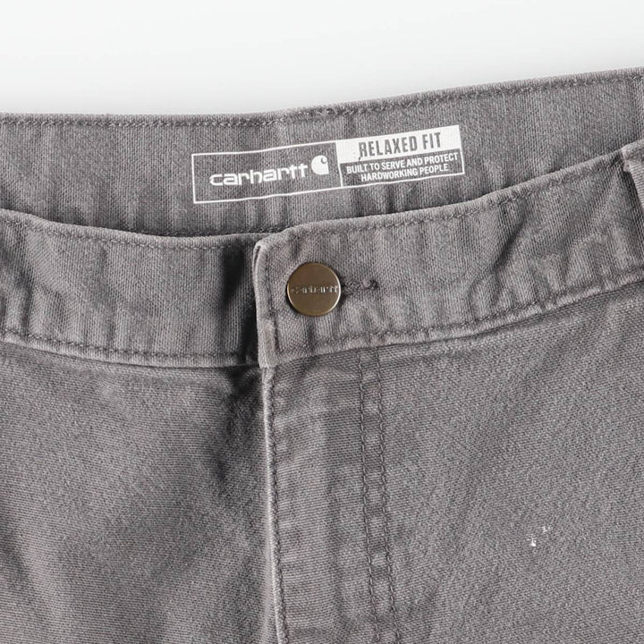 Carhartt Relaxed Fit Painted Duck Painter Pants, Men's, Size 37 cotton gray type Vintage Second Hand