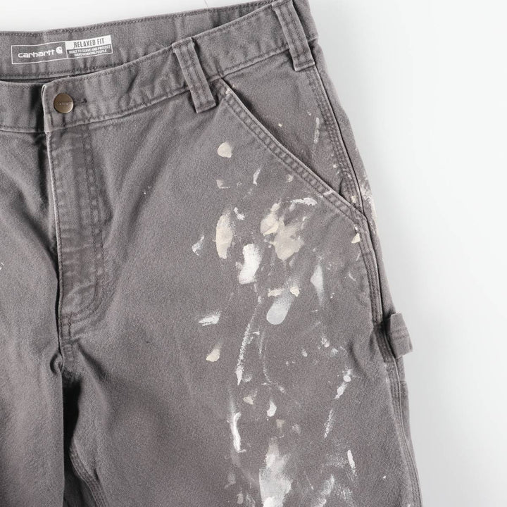 Carhartt Relaxed Fit Painted Duck Painter Pants, Men's, Size 37 cotton gray type Vintage Second Hand