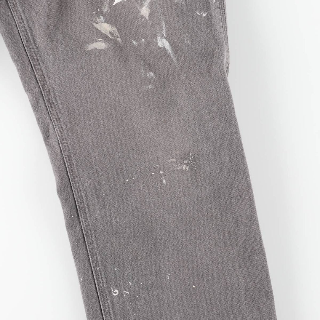 Carhartt Relaxed Fit Painted Duck Painter Pants, Men's, Size 37 cotton gray type Vintage Second Hand