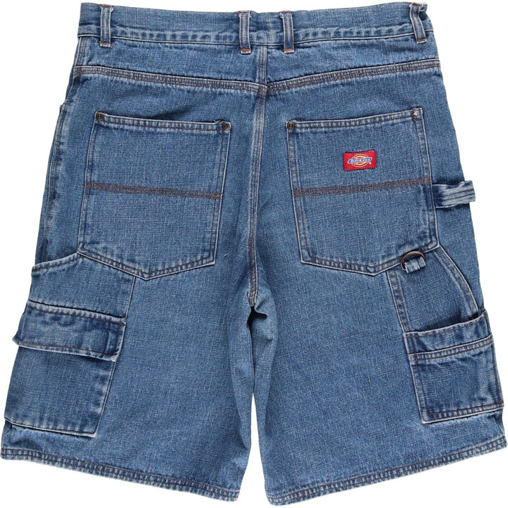 Dickies denim painter shorts, half pants, men's size w34 cotton blue type Vintage Second Hand