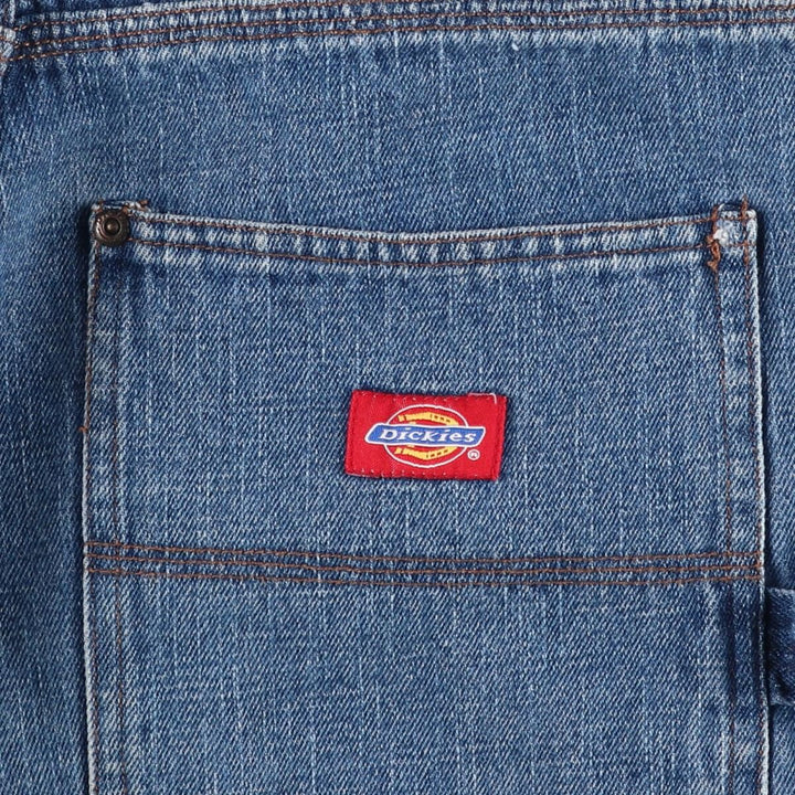 Dickies denim painter shorts, half pants, men's size w34 cotton blue type Vintage Second Hand