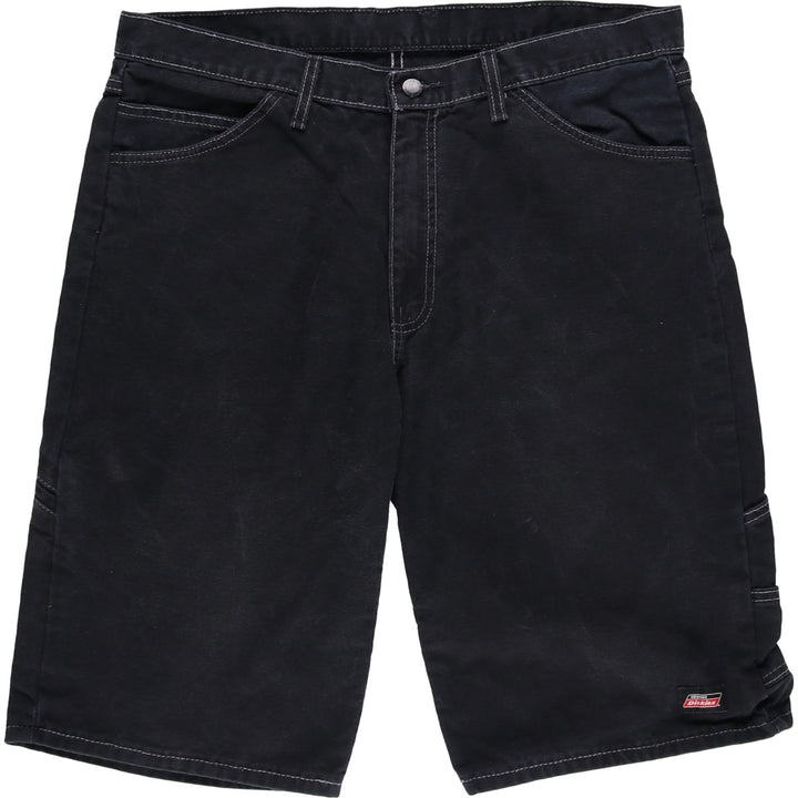 Dickies Black Denim Painter Shorts, Men's, Size W37 cotton black type Vintage Second Hand