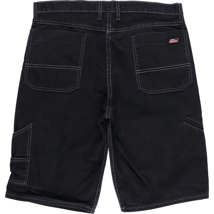 Dickies Black Denim Painter Shorts, Men's, Size W37 cotton black type Vintage Second Hand