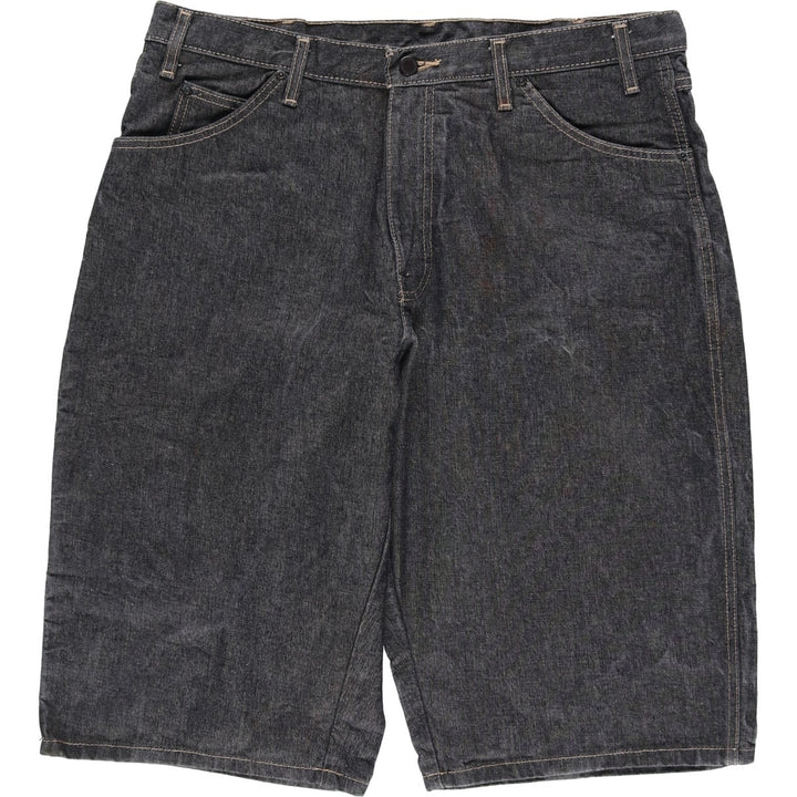 Dickies Black Denim Shorts, Half Pants, Men's, W37 cotton black type Vintage Second Hand