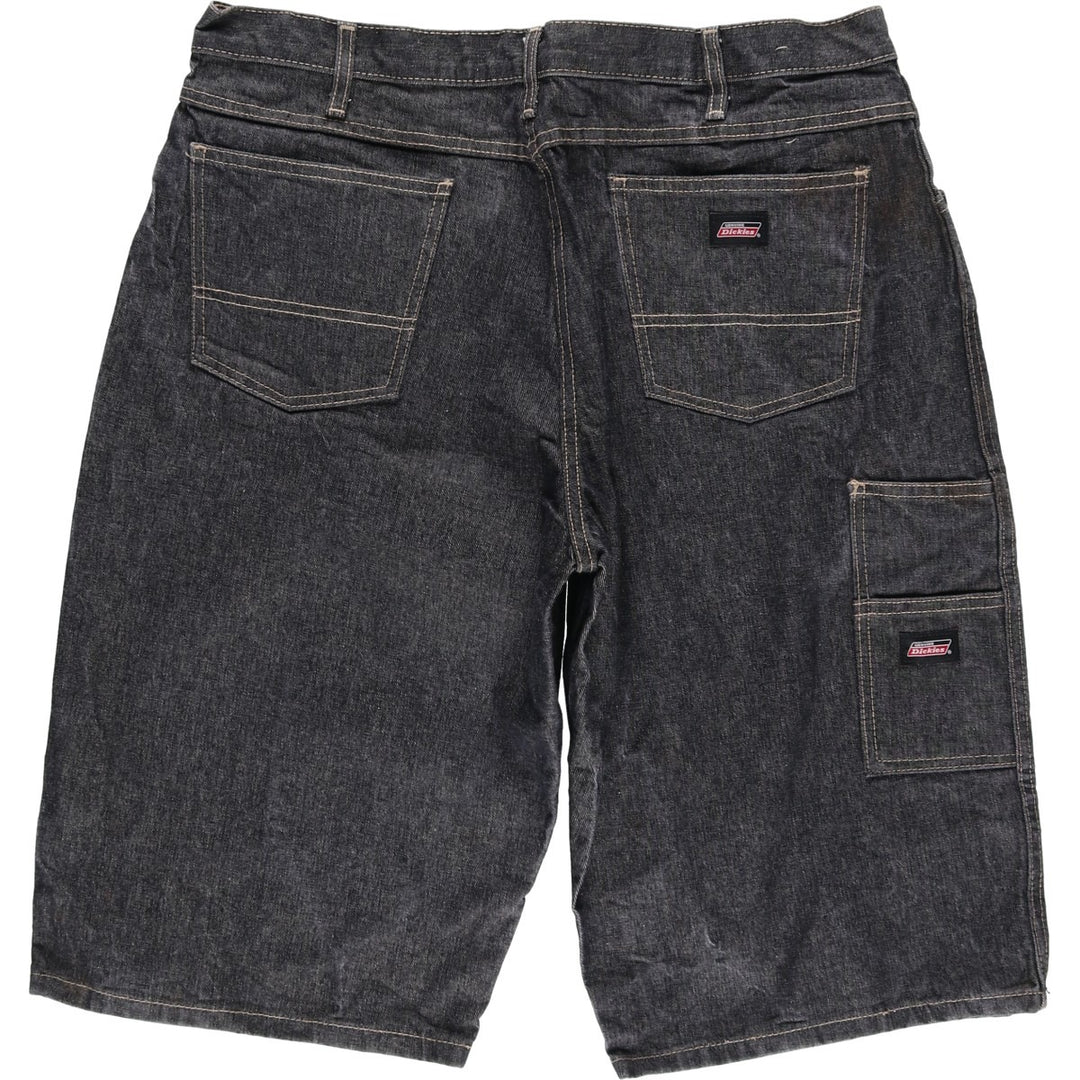 Dickies Black Denim Shorts, Half Pants, Men's, W37 cotton black type Vintage Second Hand