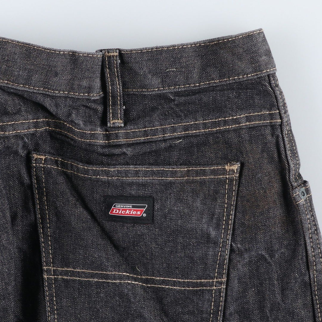 Dickies Black Denim Shorts, Half Pants, Men's, W37 cotton black type Vintage Second Hand