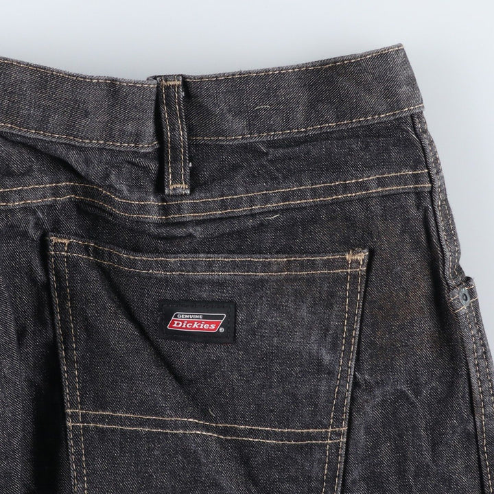 Dickies Black Denim Shorts, Half Pants, Men's, W37 cotton black type Vintage Second Hand