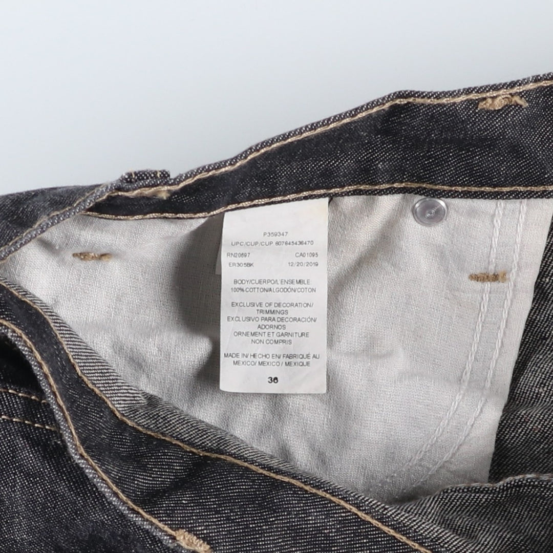 Dickies Black Denim Shorts, Half Pants, Men's, W37 cotton black type Vintage Second Hand